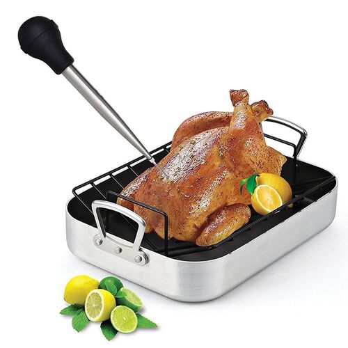 *Turkey Meat Seasoning Pump Syringes Needle Injector Brush K