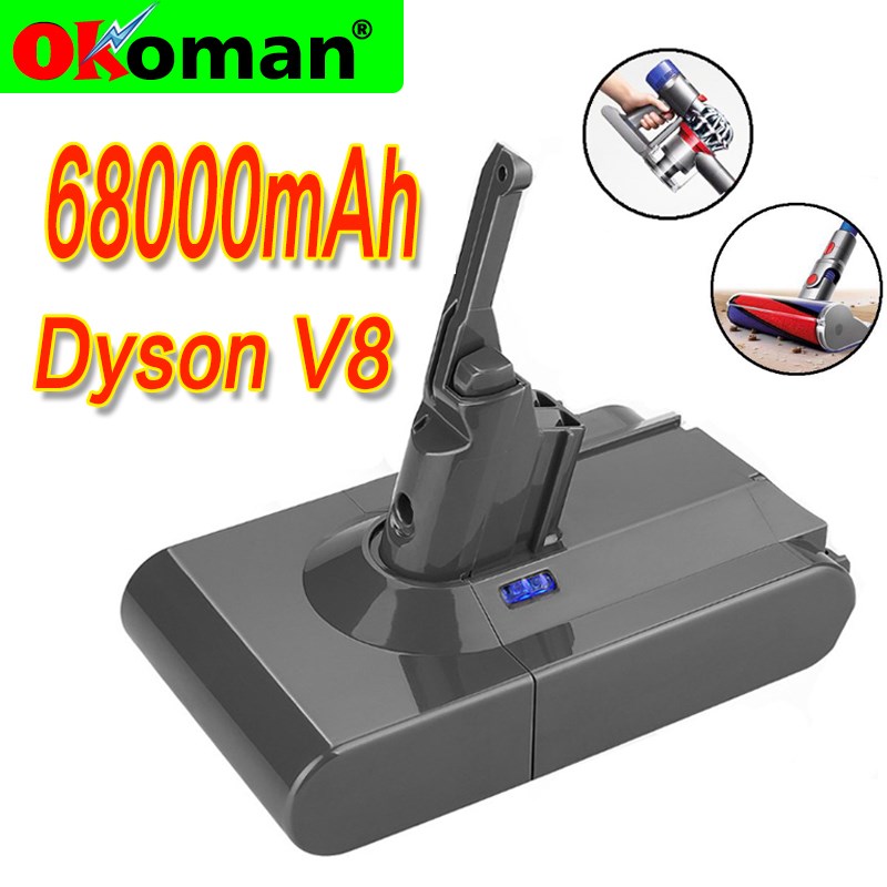 68000mAh 21.6V Battery  Dyson V8 Battery for Dyson V8 Absolu