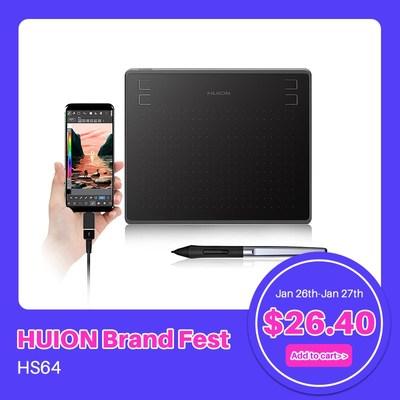 HUION HS64 6x4 Inches Graphic Drawing Tablets Phone Tablet