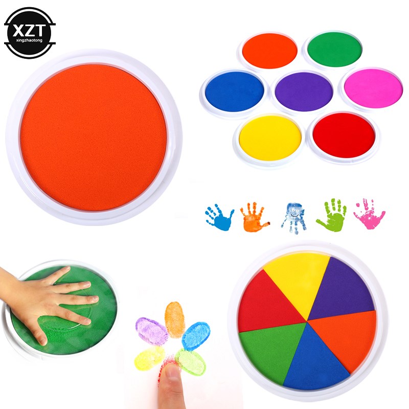 Funny Ink Pad Stamp DIY Finger Painting Craft Cardmaking Non