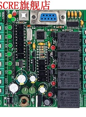 Programmable Logic Controller Plc FX2N 10MR STM32 MCU 6 Inpu