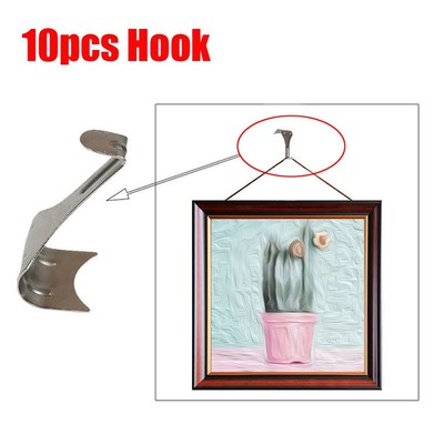 10pcs S Shape Moulding Hooks Picture Photo Painting Rail Han