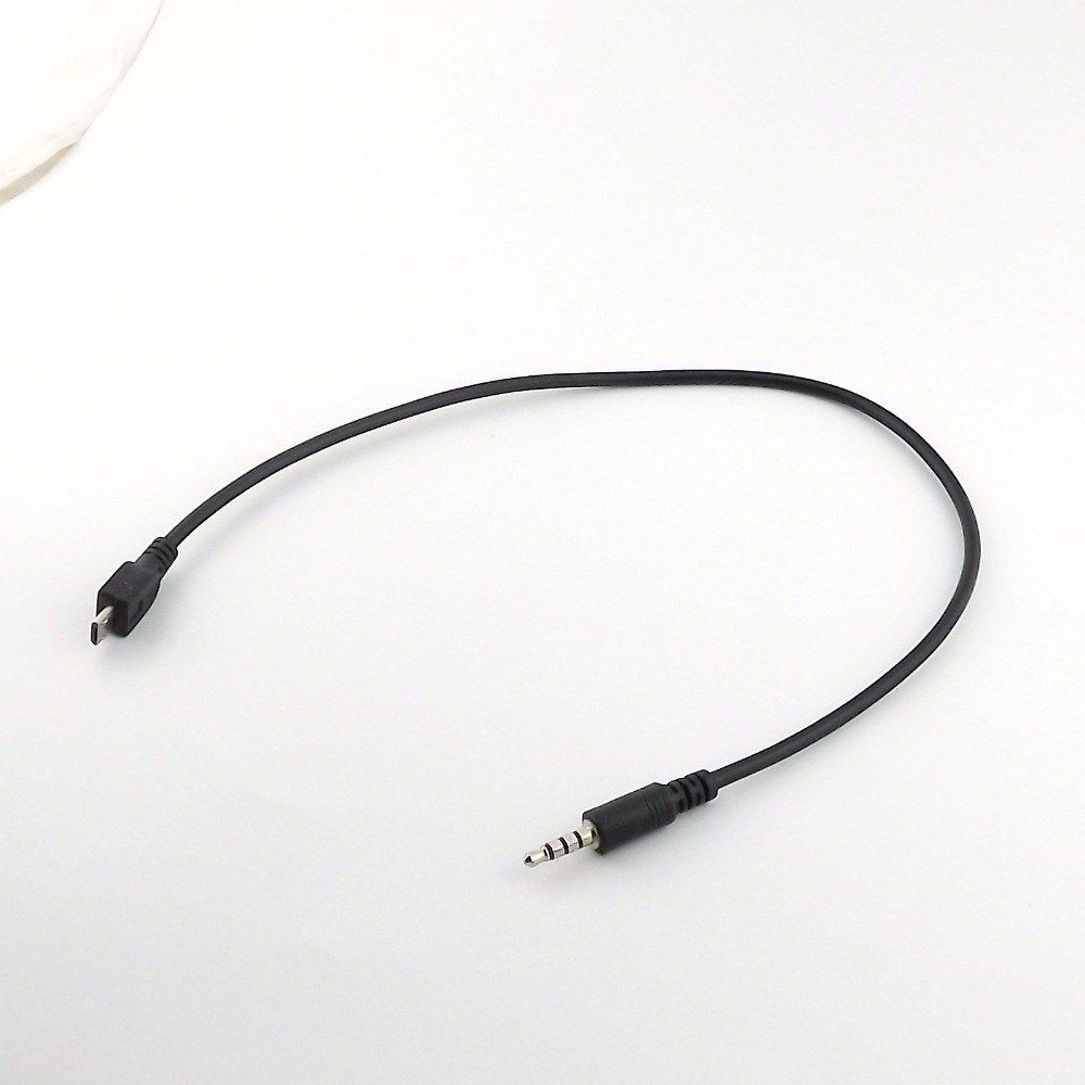 1pc micro usb male to stereo 3.5mm male car aux out cable 4
