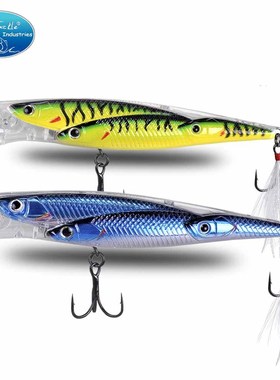 Floating popper fishing lure Topwater Plastic 100mm 14g  ar