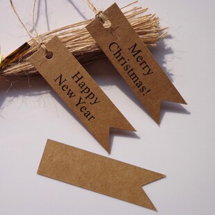 100pcs/lot Brown Kraft Paper Tags DIY Mini Food Lable Craft