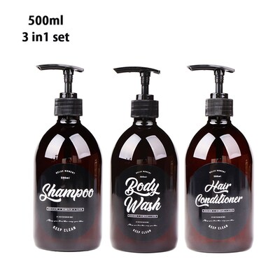 3 in 1 set Soap Dispenser for Shampoo Body Wash Hair Conditi