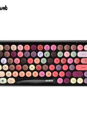 JellyComb Bluetooth Keyboard Retro Round Keycap Plastic Pan