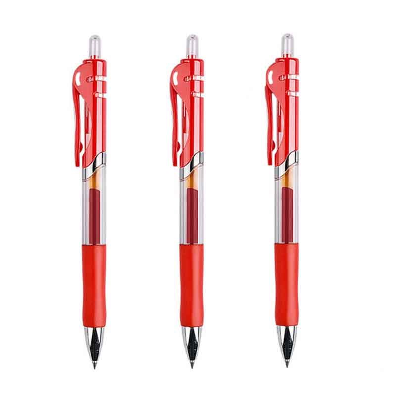 Retractable Gel Pens Set Black/red/blue Ink Colored Gel Pen
