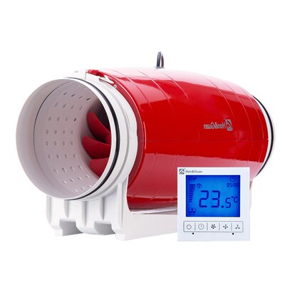 Round Duct Fan LCD Delay Three speed Switch Silent Exhaust