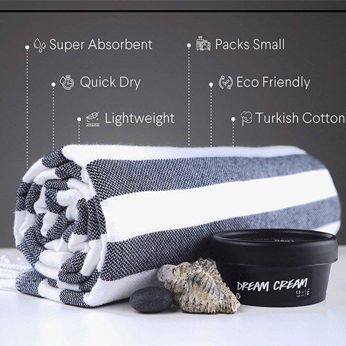 Turkish Beach Towel  Oversized 40''x70'' Peshtemal  Quick