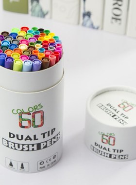 60 Colors Fine Liner Drawing Painting Art Markers Pens Water