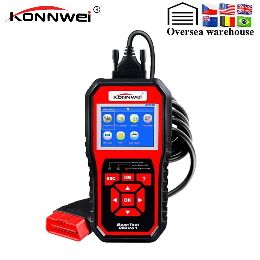 KW850 OBD2 EOBD CAN BUS Auto Diagnostic Tool One Click Updat