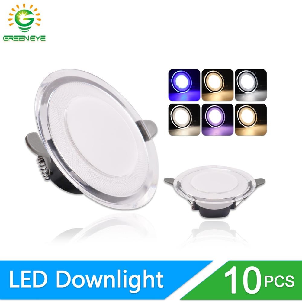 10pcs Downlight 3W 5W led Downlight AC220V six color recess