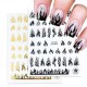 Burning Fire 1pc Adhesive Flame Stickers Sliders Nail
