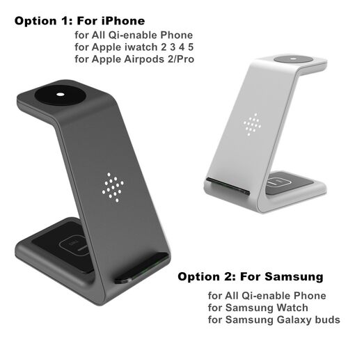 Phone Wireless Charger 3 in 1 10W Fast Charging for iPhone