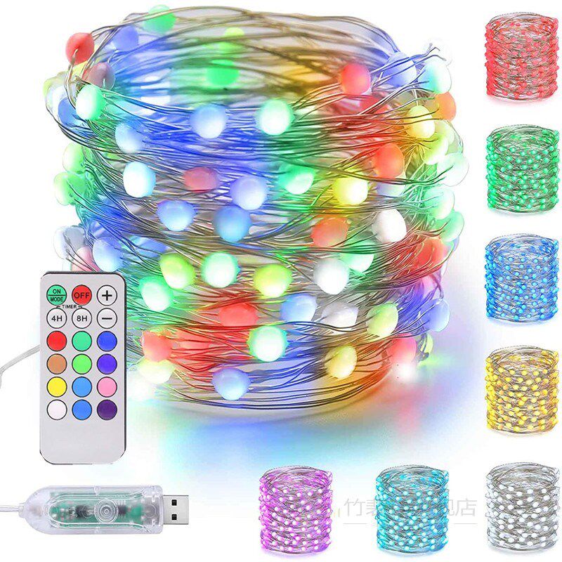 Fariy String Light USB 12Color 18Key Remote Control Garland