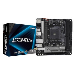 ASRock Super Alloy A520M ITX/ac Desktop Motherboard A520 So