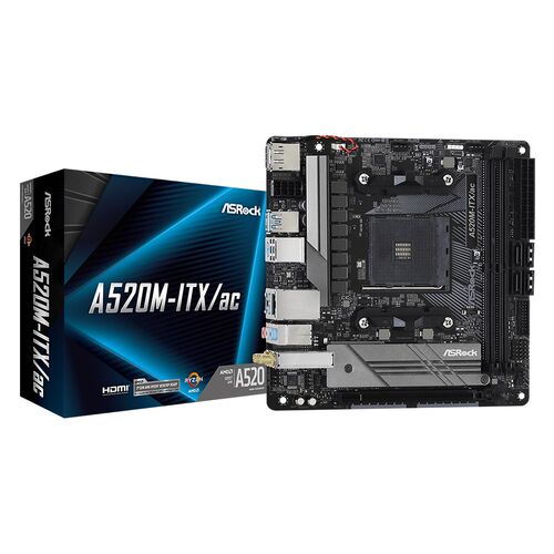 ASRock Super Alloy A520M ITX/ac Desktop Motherboard A520 So