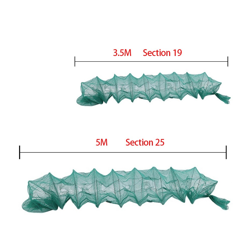 Durable 3.5m/5m Foldable Lobster Squid Fishing Cage Fishing