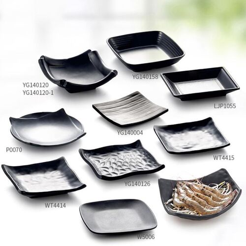 Black Matte Plate The Restaurant Dish Seasoning Sauce Dish P