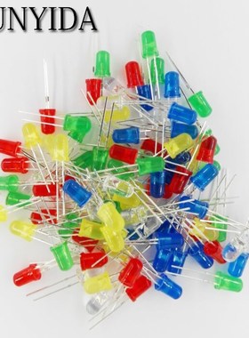 5kind X20pcs=100pcs 5mm LED Light Assorted Kit DIY LEDs Set