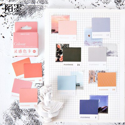 Inspiration color card  Decorative box Stickers set Scrapbo