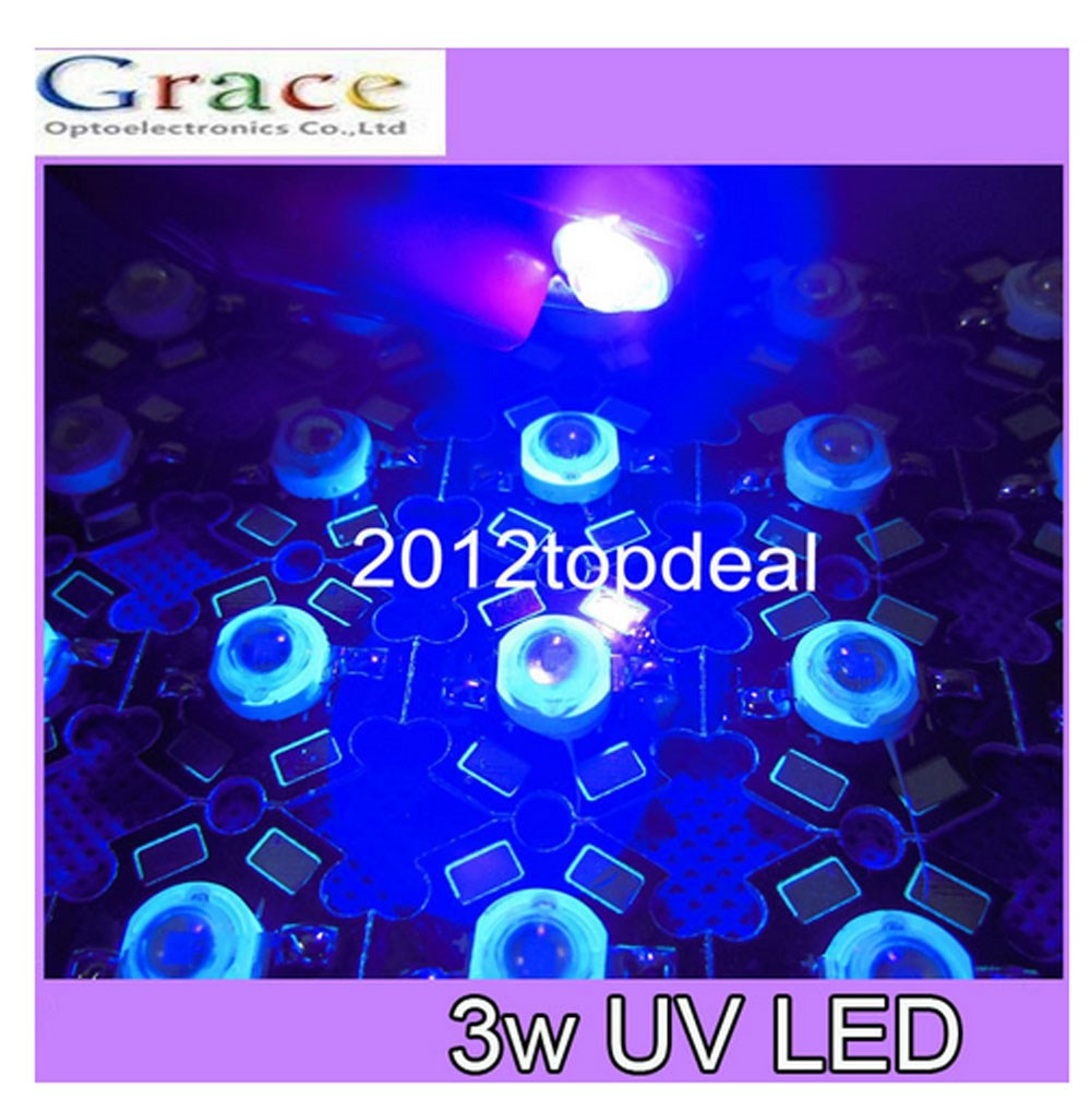10pcs 3W High Power LED V Light Chip 395-400nm ltra Violet w