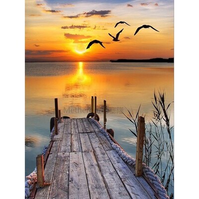 *Huacan Diamond Embroidery Sale Landscape Rhinestones Pictur