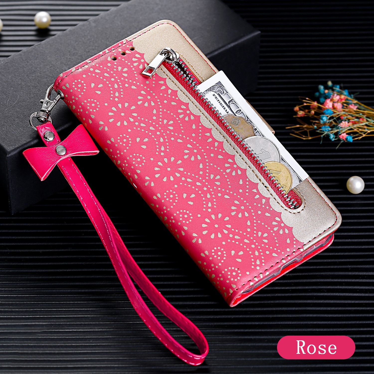 Luxury Zipper Flip Case For iPhone 12 Mini 11 Pro Max 6 6S