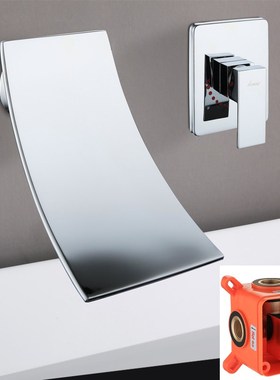 Black embedded box washbasin faucet waterfall basin faucet d