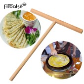 Letter Tool Kitchen Wooden Crepe Spreader Set Maker Pan