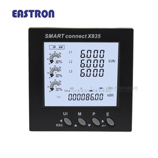 Smart connect X835 three phase four wire 1A/5A CT connected
