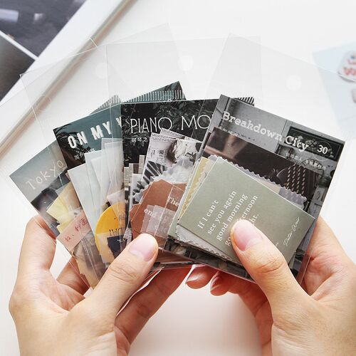 30pcs Retro Traveler Notes Series Bullet Journal Decorative