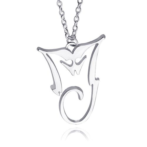 Fashion Michael Jackson Necklace Silver Pendant MJ King Of