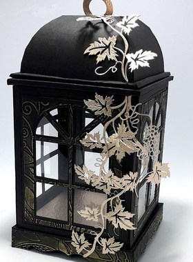 Elegant Lantern With Lid Metal Cutting Dies Stencils for DI