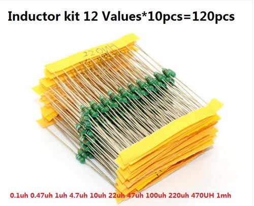 *12Values*10pcs=120pcs Color ring inductor kit inductance pa