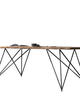 Custom Nordic Iron Desk Loft Simple Table Writing Desk Solid