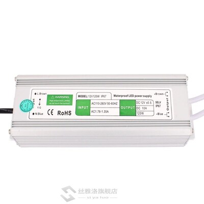 AC 110~260V to DC 12V 120W UK Plug IP67 Waterproof Electroni