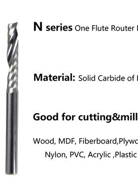 3.175mm 1 Flute Spiral router bits CNC end mill MDF Fresa Mi