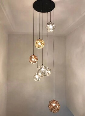 Nordic Geometry Box Bric Pendant Lights Balcony Dining Room