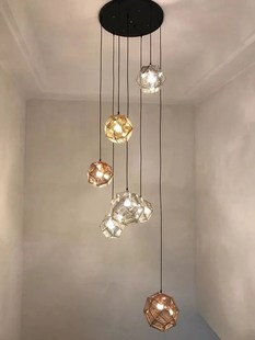 Nordic Geometry Box Bric Pendant Lights Balcony Dining Room