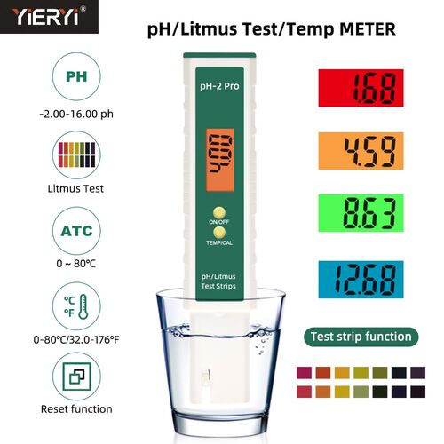 Digital pH meter Lcd display Litmus Tester -2.00-16.00 pH  f