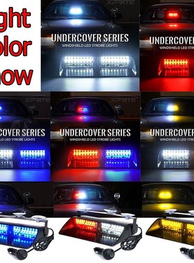 Police Lights Car LED Strobe Light Red/Blue Amber/White Sign
