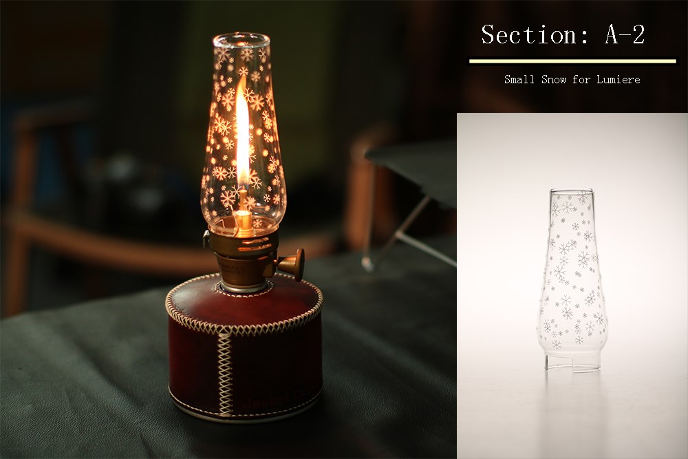 gas lantern glass lampshade outdoor  camping atmosphere lamp