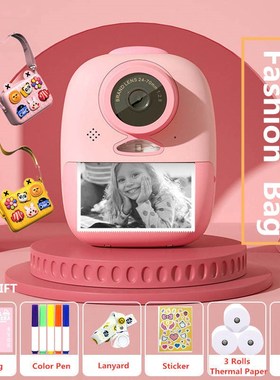 2 Inches HD Screen Digital Mini Printer Camera Kids Cartoon
