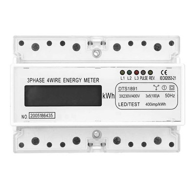 3 Phase 4 Wire Energy Meter 7P LCD Small Portable Lightweig