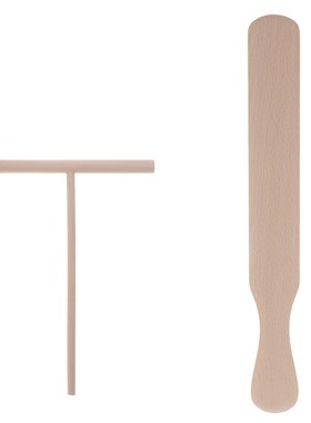 2pcs Pancake Cooking tensils Wooden Crepe Spreader and Spatu