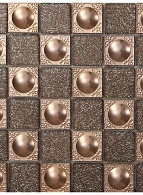 3D Gold Metal Flower Glass Mosaic Tiles, Kitchen backsplash