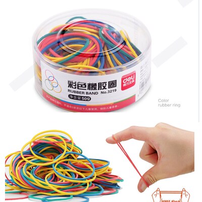 Colorful Strong Elastic Rubber Band Loop 50g School Statione