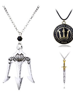 Percy Jackson Necklace sword/HALF Blood Flying Horse/Triden